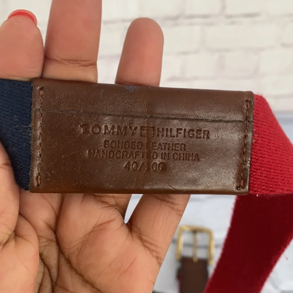 Tommy Hilfiger men’s bonded leather belt size 40